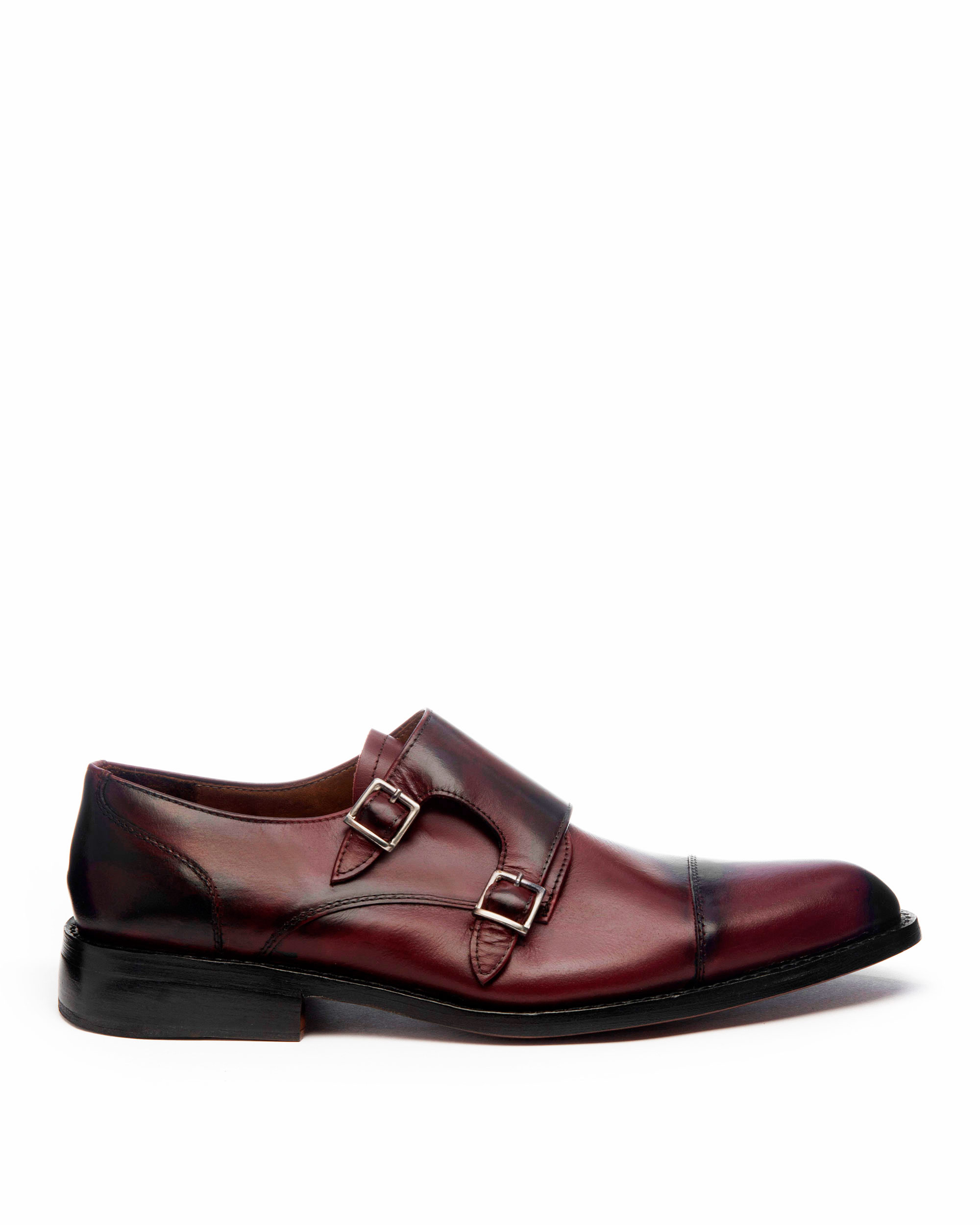 Zapatos Berlín Doble Hebilla Bordeaux