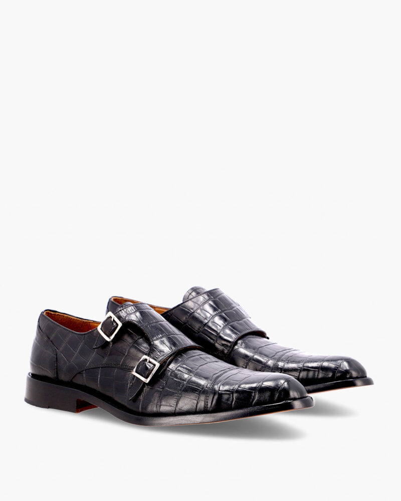Zapatos Berlín Doble Hebilla Croco
