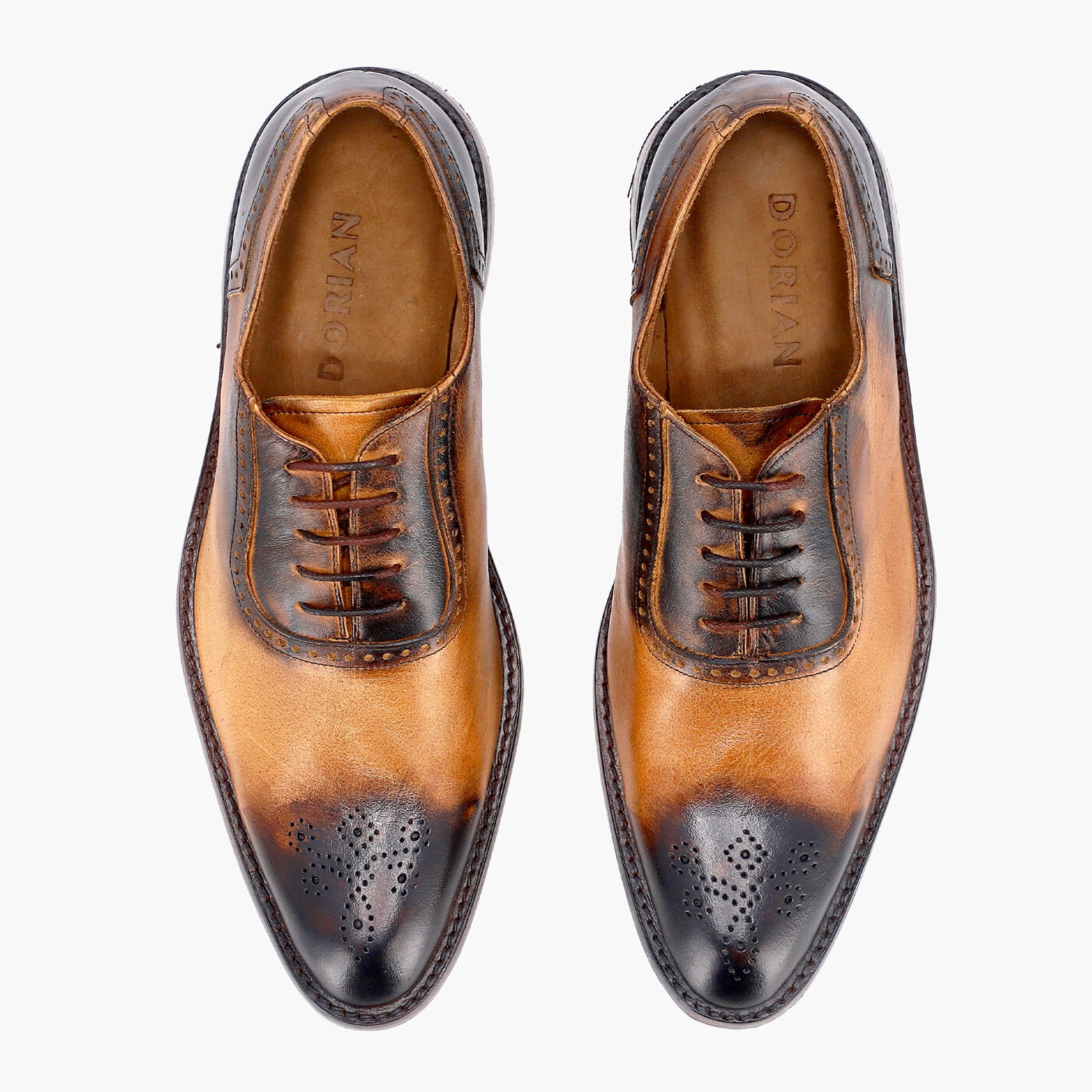 ZAPATOS de Cuero Legítimo | Para Hombre de Vestir | WHOLECUT - OXFORD - DORIAN | NÁPOLES - Suela - Cenital