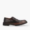 ZAPATOS de Cuero Legítimo | Para Hombre Urbanos | Oxford Brogue Wingtip | ROMA - Guinda | DORIAN - Perfil