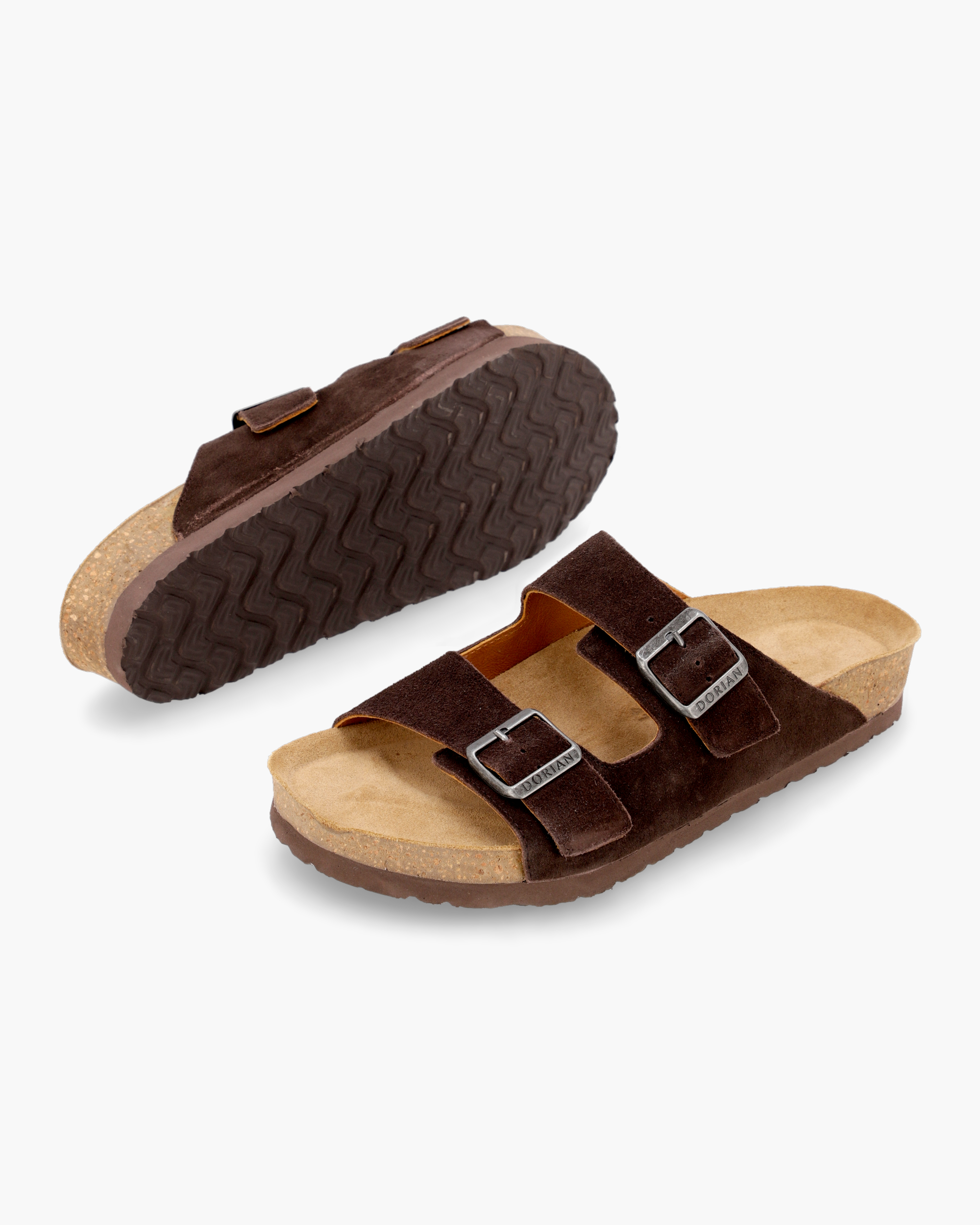 DORIAN Sandalias Ibiza Chocolate Gamuza - Imagen 3