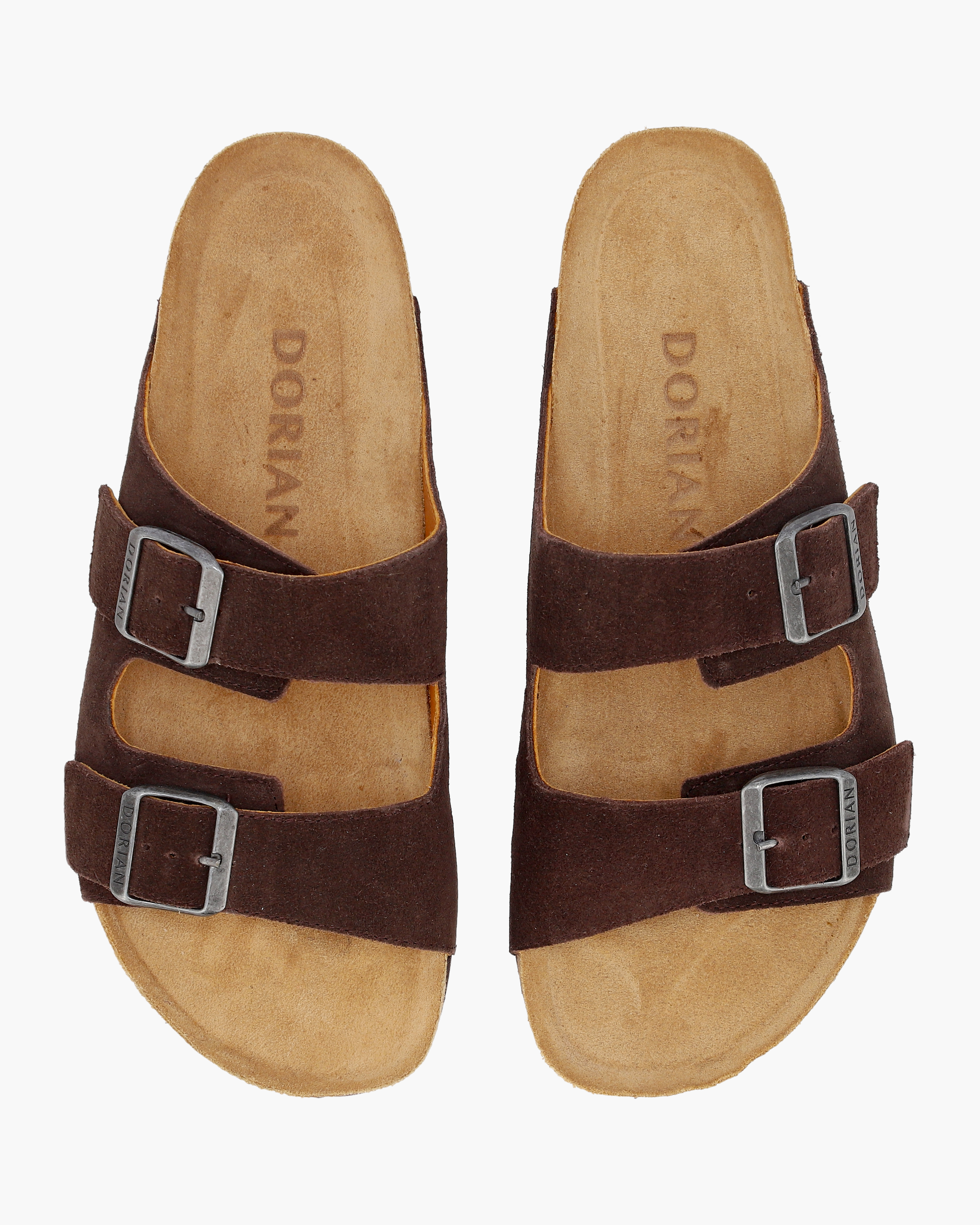 DORIAN Sandalias Ibiza Chocolate Gamuza - Imagen 4