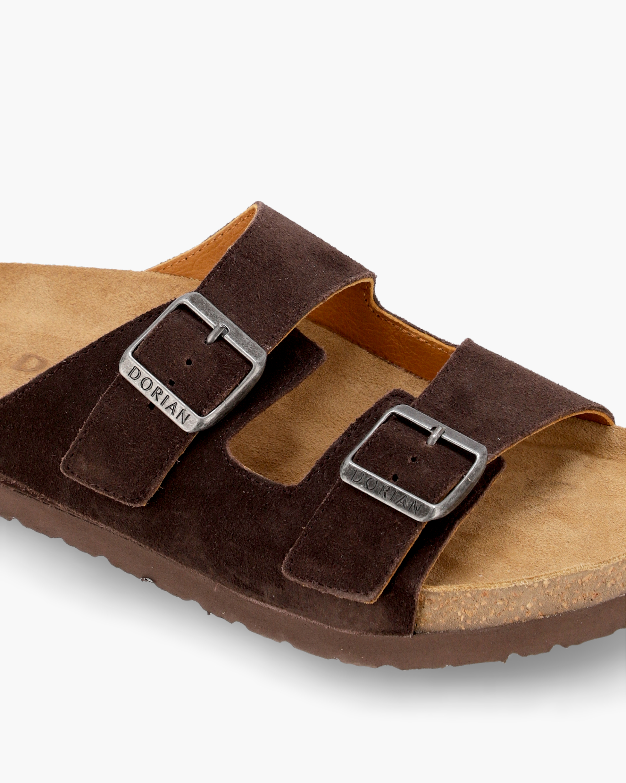 DORIAN Sandalias Ibiza Chocolate Gamuza - Imagen 5