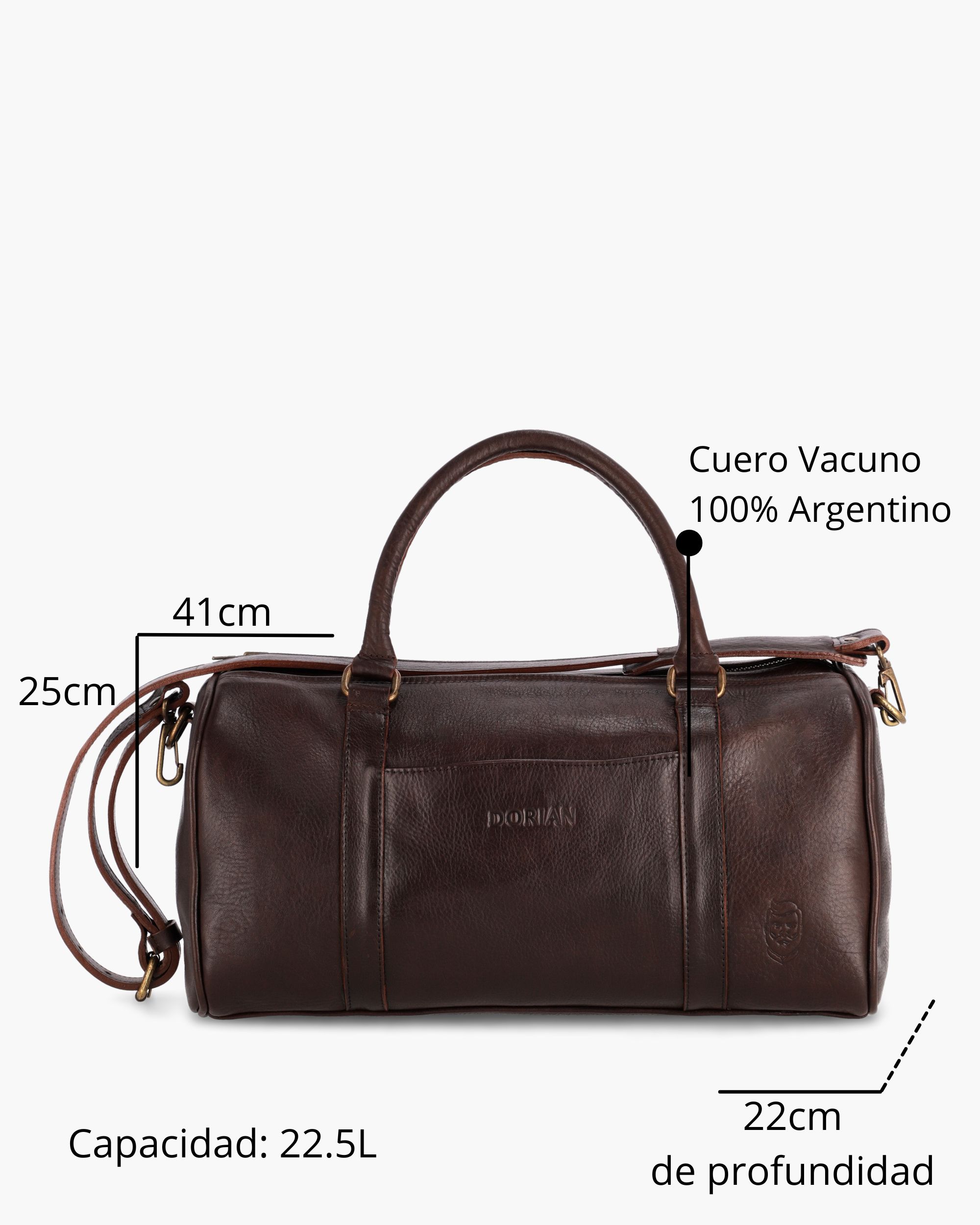 DORIAN | zapatos camperas equipaje Bolso Arlington Chocolate - Imagen 4