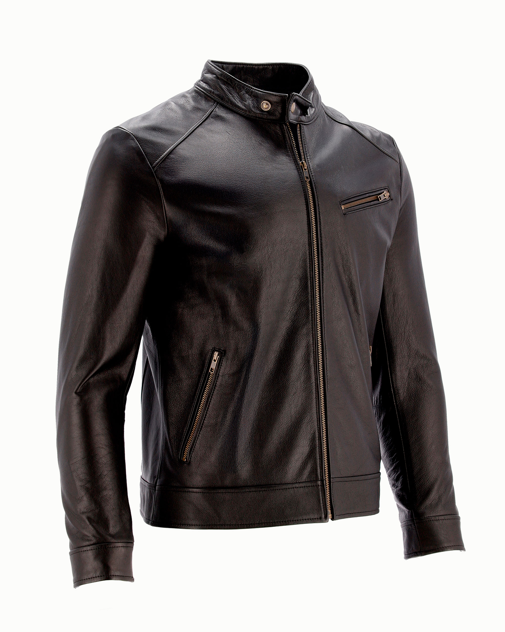 DORIAN | zapatos camperas equipaje Campera de Cuero Vacuno Toronto Negro - Imagen 2