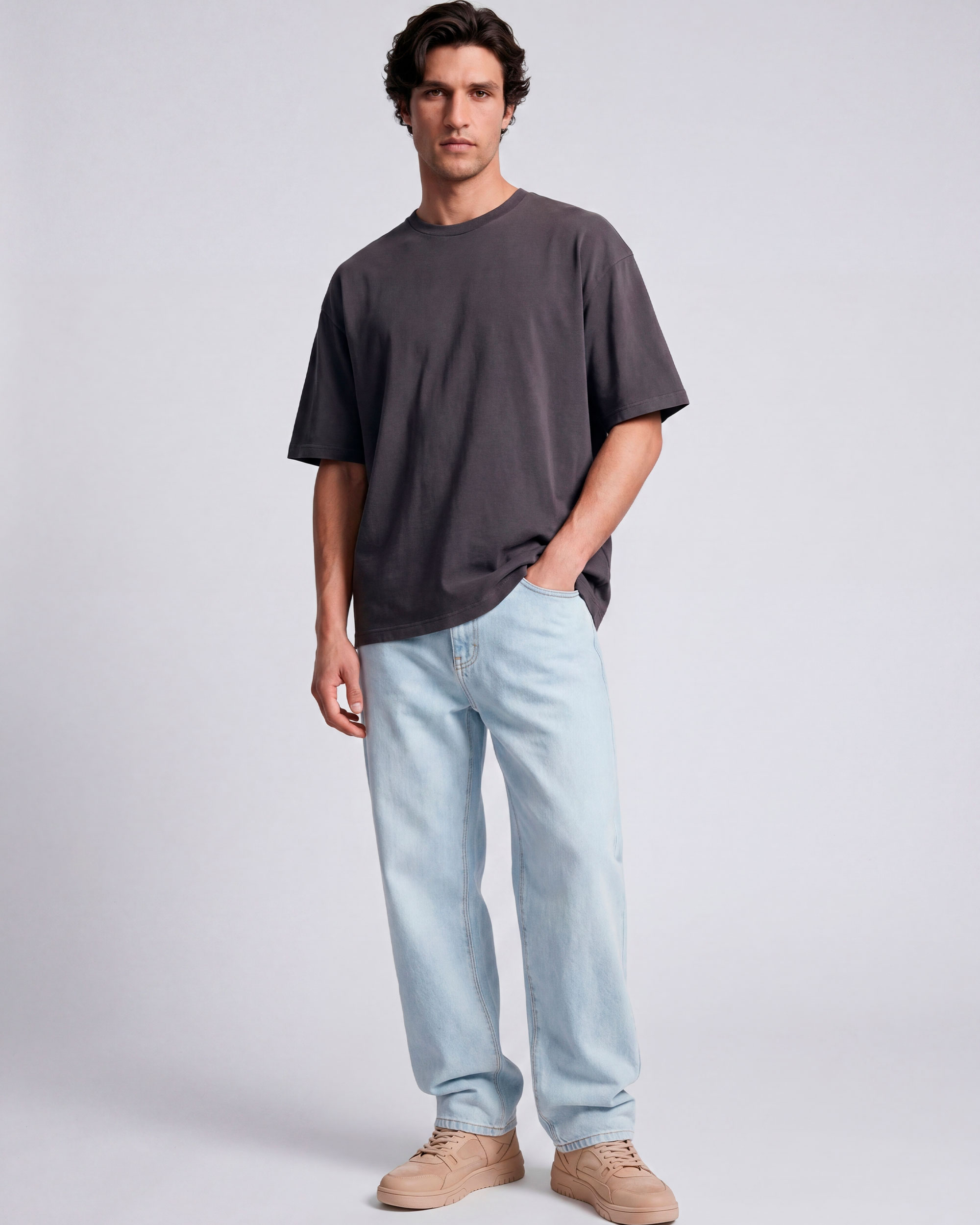 DORIAN | zapatos camperas equipaje Jean Oversize il Tano Azul Claro