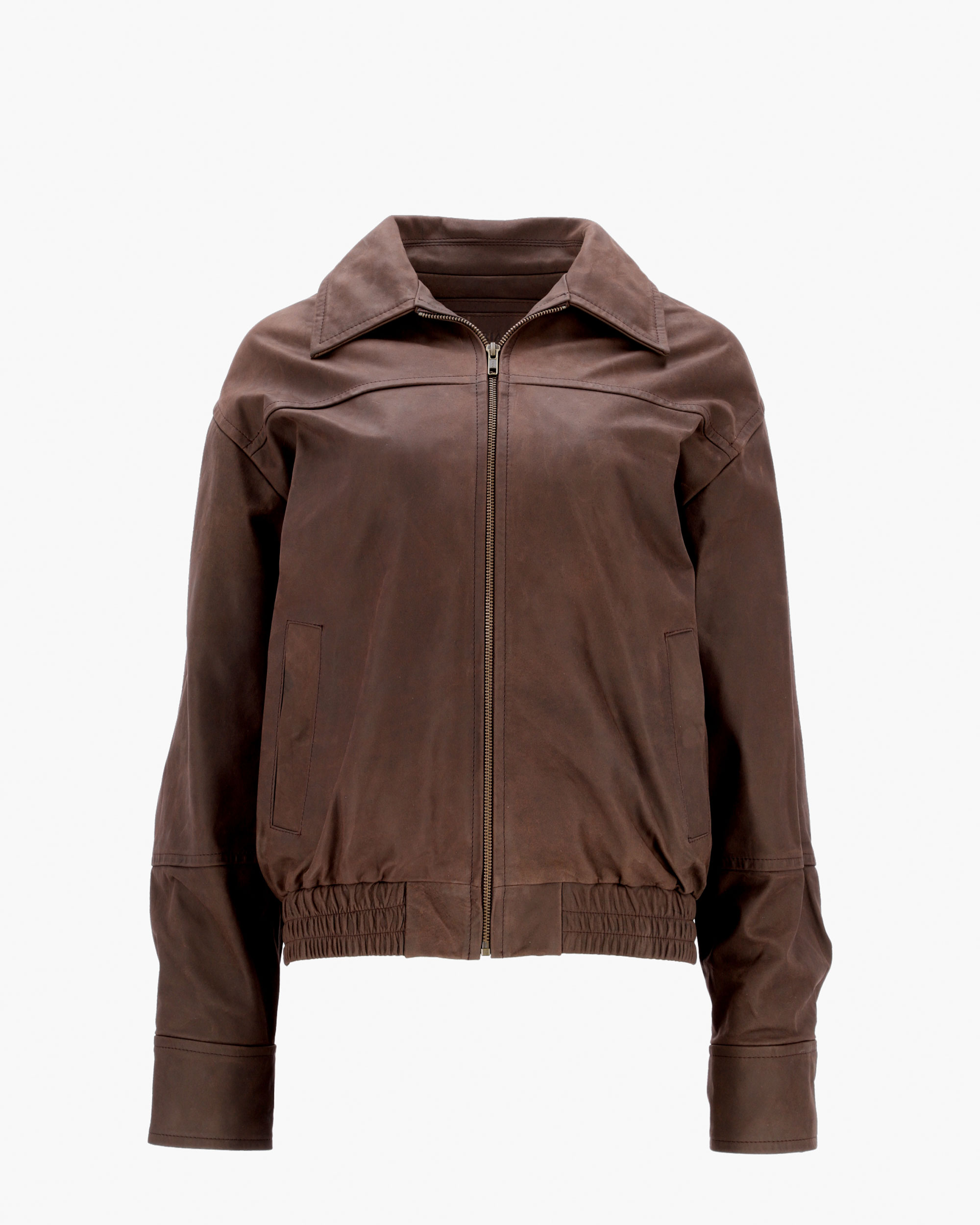 Campera de Cuero California Chocolate Engrasado