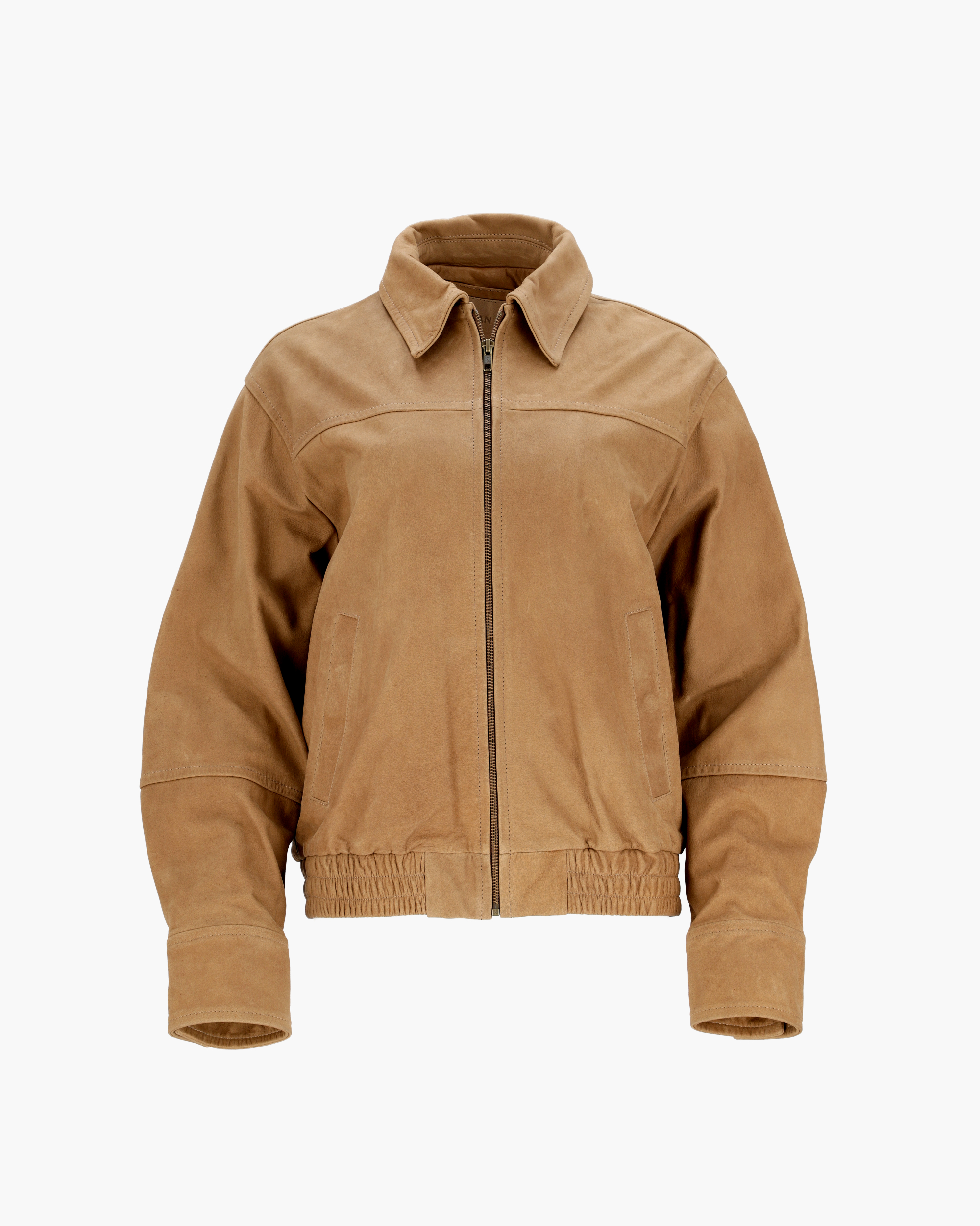 Campera de Cuero California Arena Engrasado