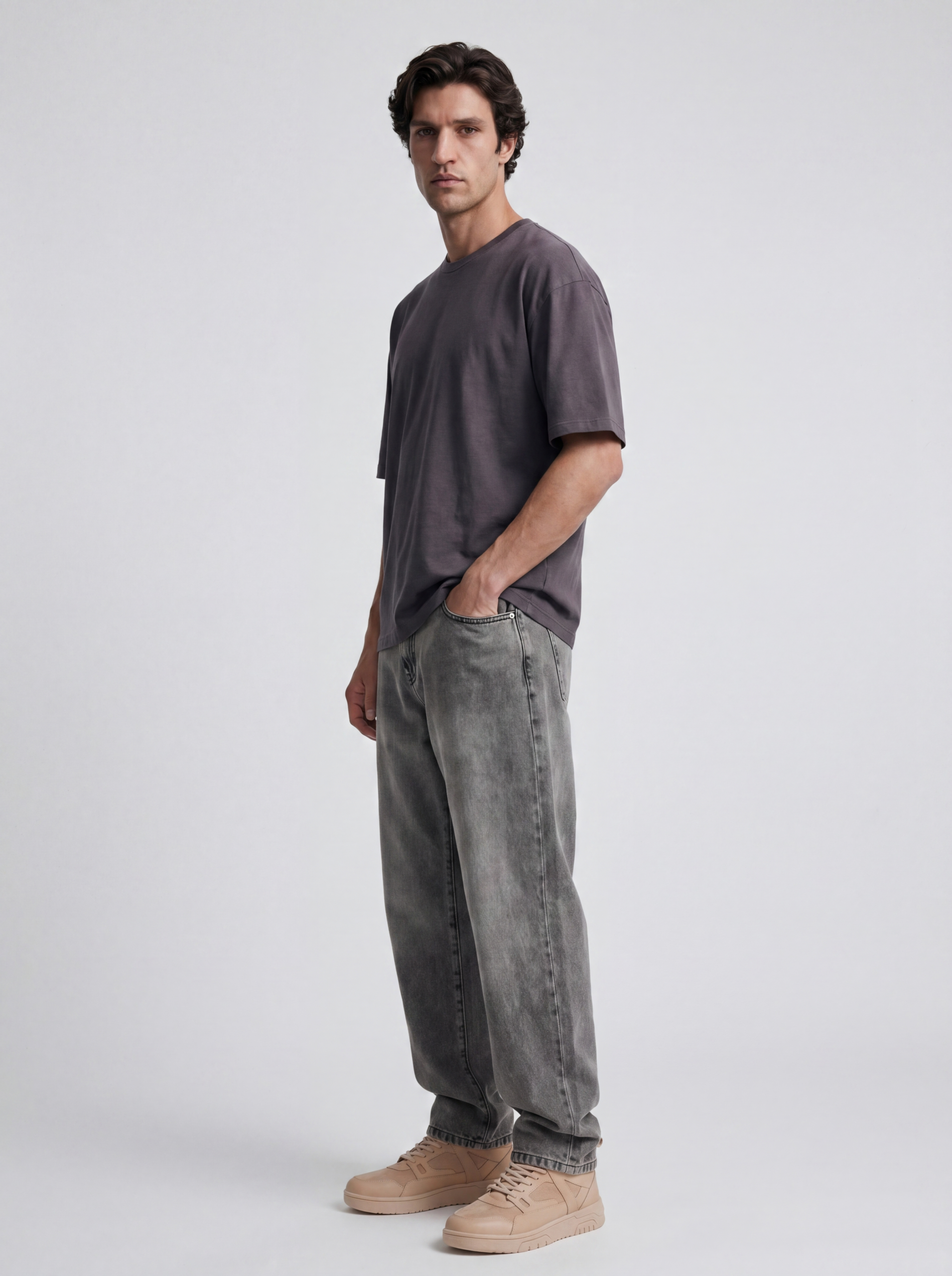 DORIAN | zapatos camperas equipaje Jean Oversize il Tano Gris